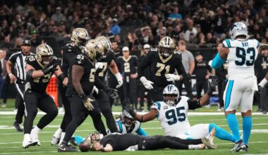 Panthers player proposes ban on QB baseball slide after loss to Saints