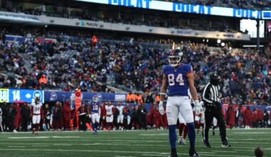 Theo Johnson injury update, status vs. Raiders in Week 17