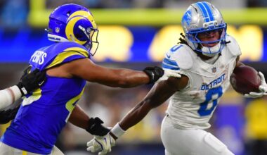 Jahmyr Gibbs player props odds, tips and betting trends for Week 16
