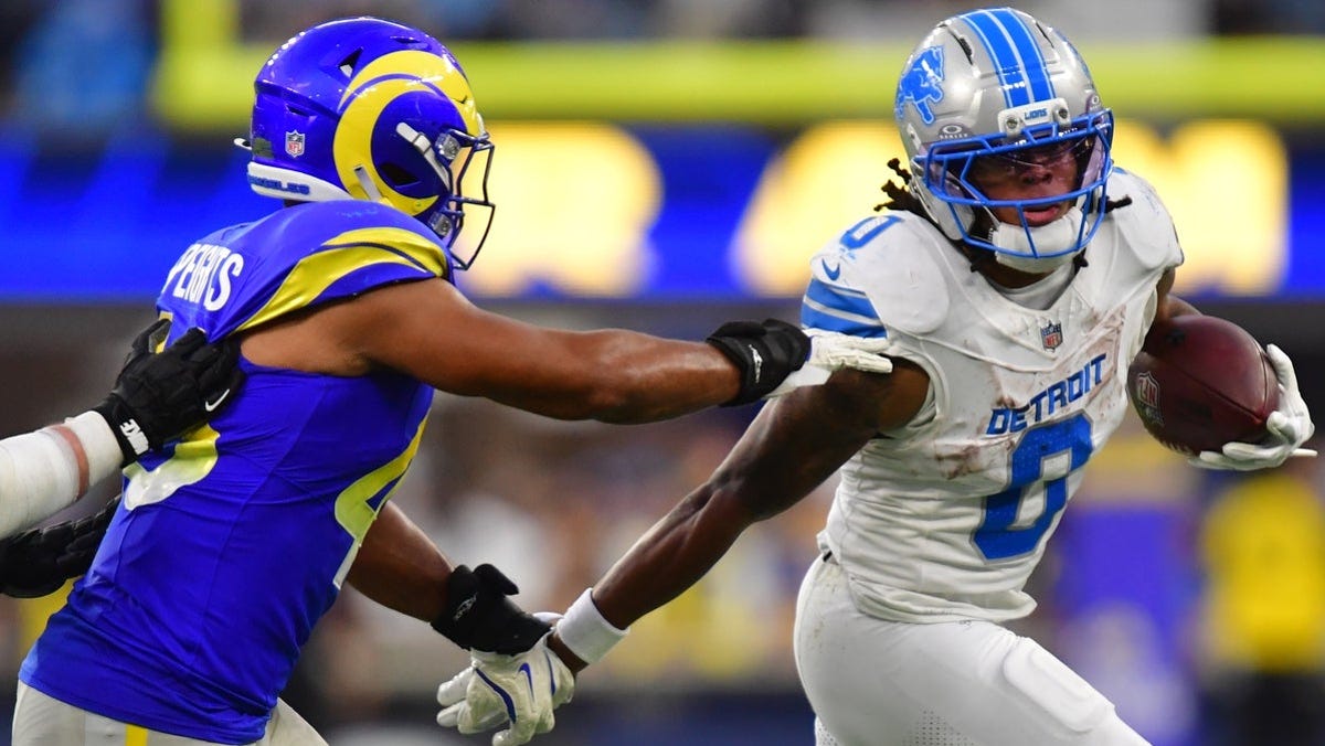 Jahmyr Gibbs player props odds, tips and betting trends for Week 16