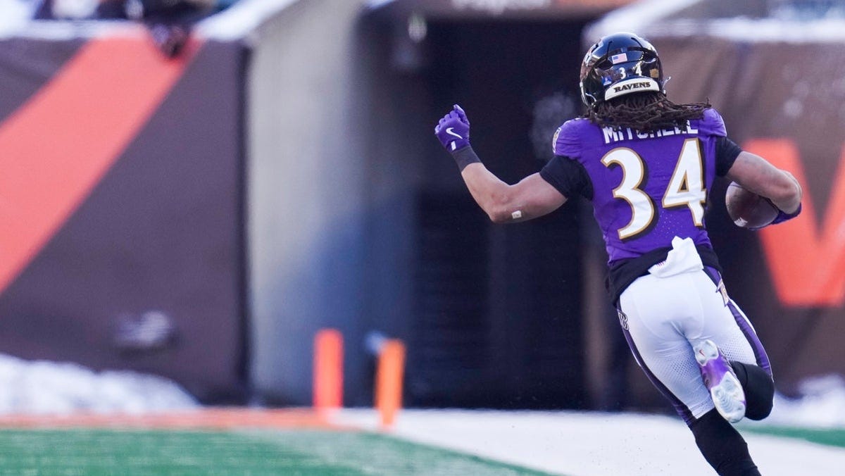 Keaton Mitchell player props odds, tips and betting trends for Week 16