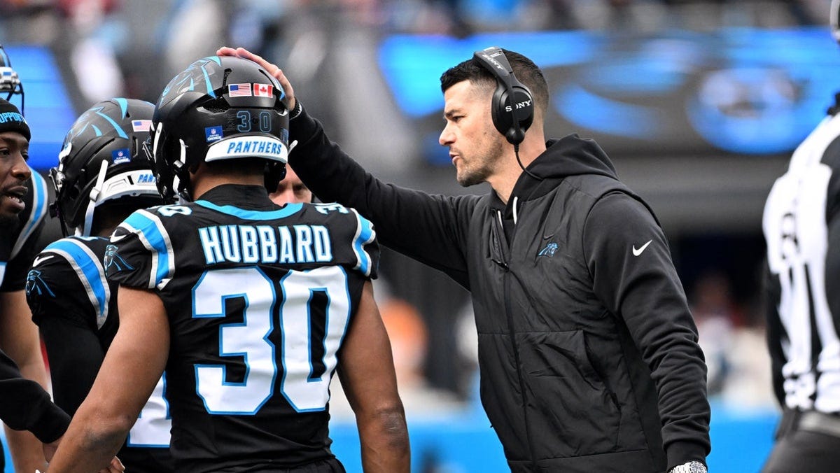 Chuba Hubbard player props odds, tips and betting trends for Week 17