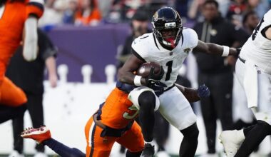 Travis Etienne player props odds, tips and betting trends for Week 17