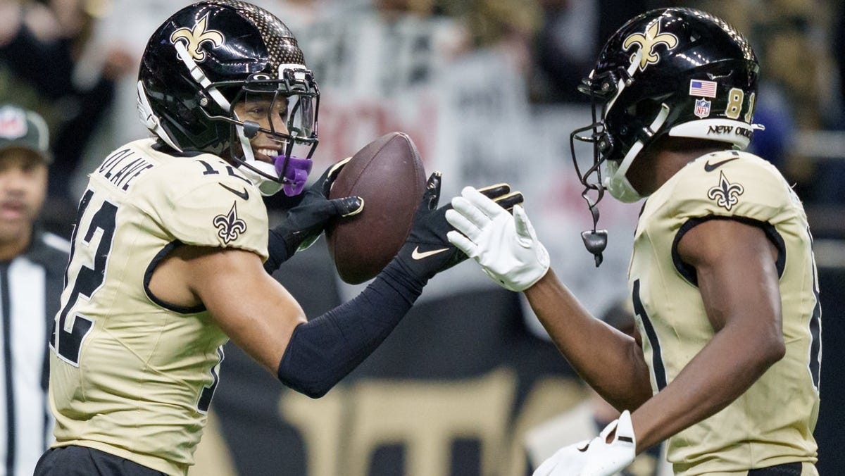 Chris Olave injury update, status vs. Titans in Week 17