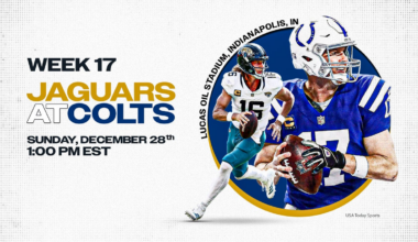What channel is Colts vs. Jaguars on in Week 17?
