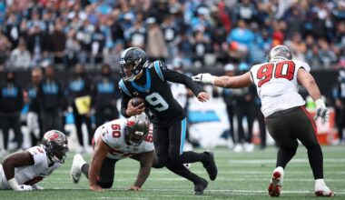 NFL announces date, time for Panthers' big Week 18 matchup vs. Bucs