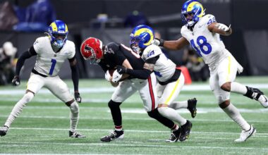 Playing time breakdown vs. Falcons