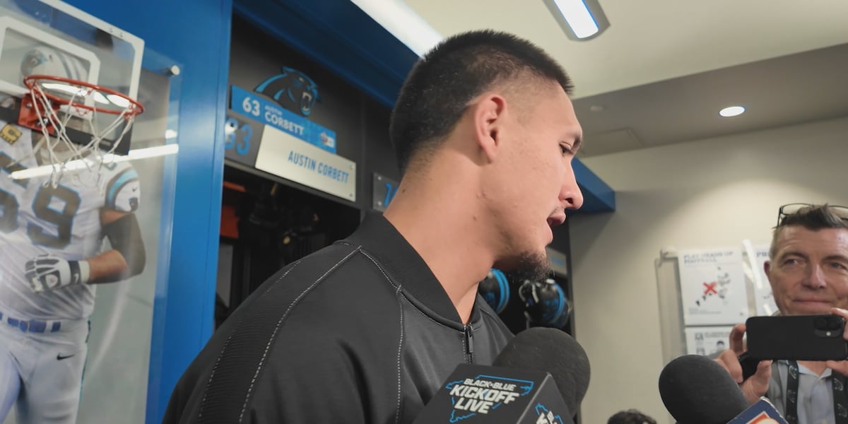 Panthers players react in locker room after beating Buccaneers in pivotal NFC South game