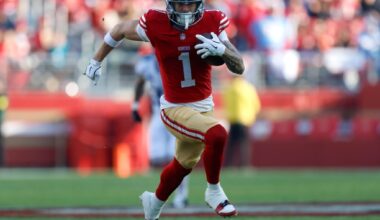49ers' Ricky Pearsall breaks out vs. Titans despite knee, ankle injuries
