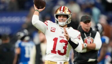 49ers' Kyle Shanahan, Christian McCaffrey talk to media after beating Colts