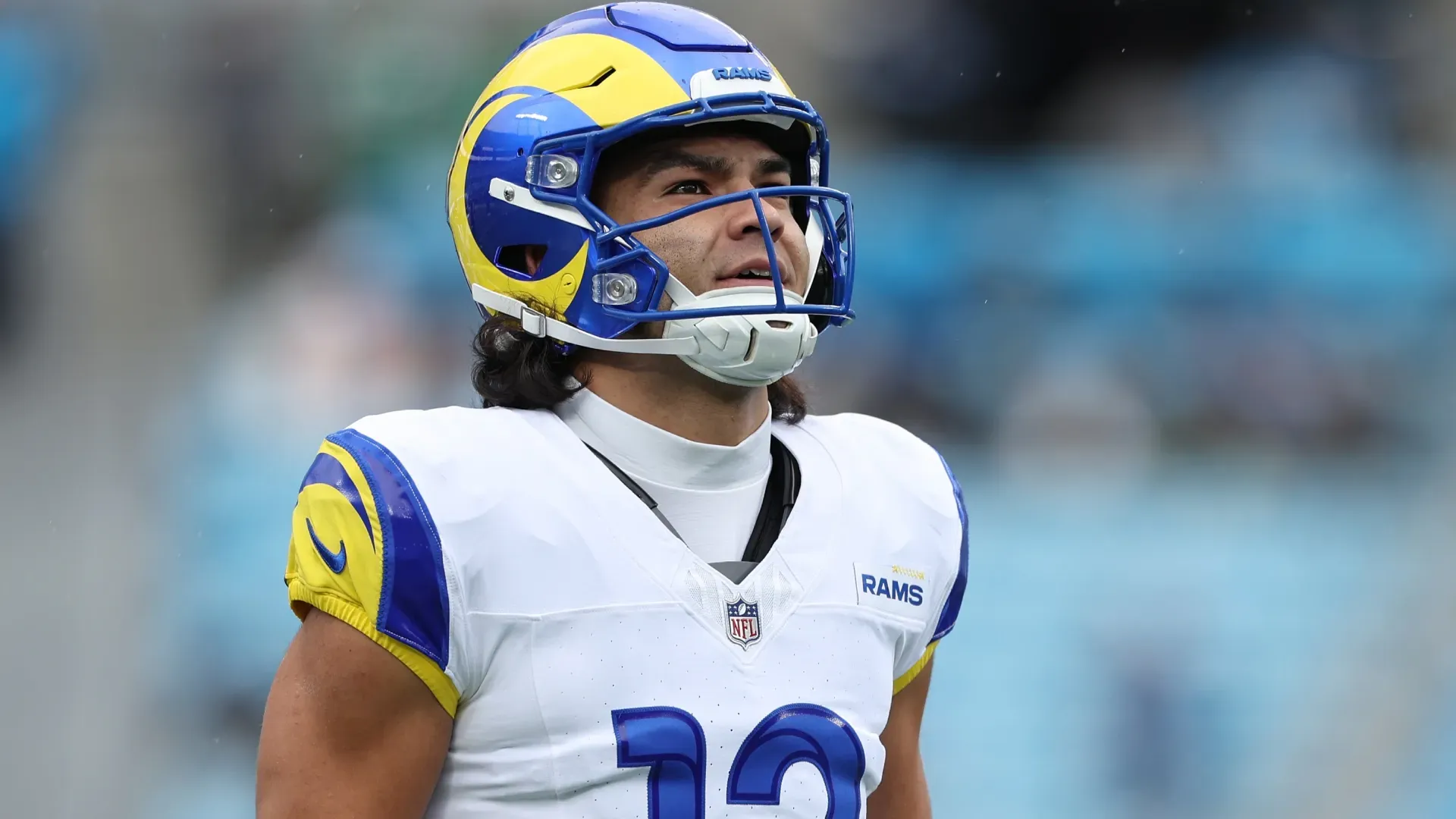 Puka Nacua #12 of the Los Angeles Rams