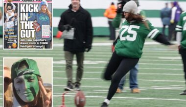 Jets super fan kicks for $100K challenge after invite controversy — here's how she did