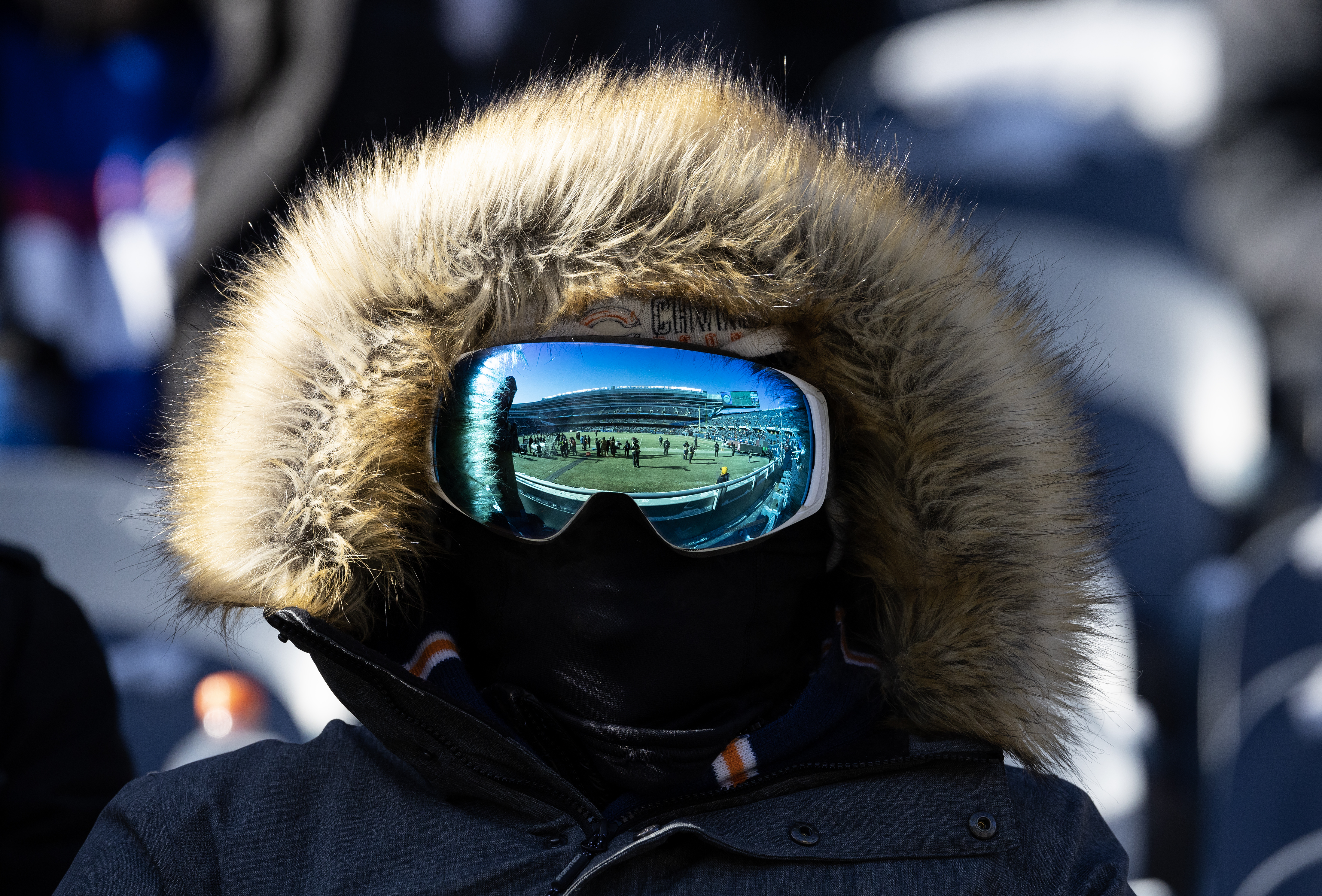 Fans brave the frigid temperatures during the Bearsâ 35-13 loss...