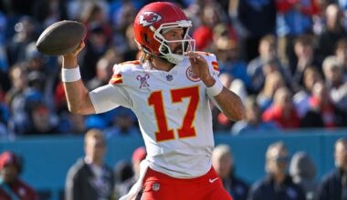 Chiefs lose another QB to a knee injury. Gardner Minshew knocked out of loss to Titans