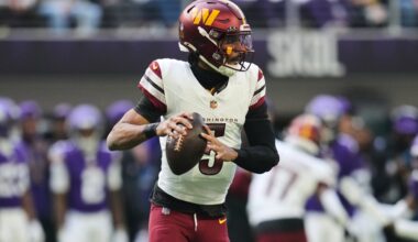 McCarthy, Vikings rebound with 31-0 win over reeling Commanders, who lose Daniels to injury again