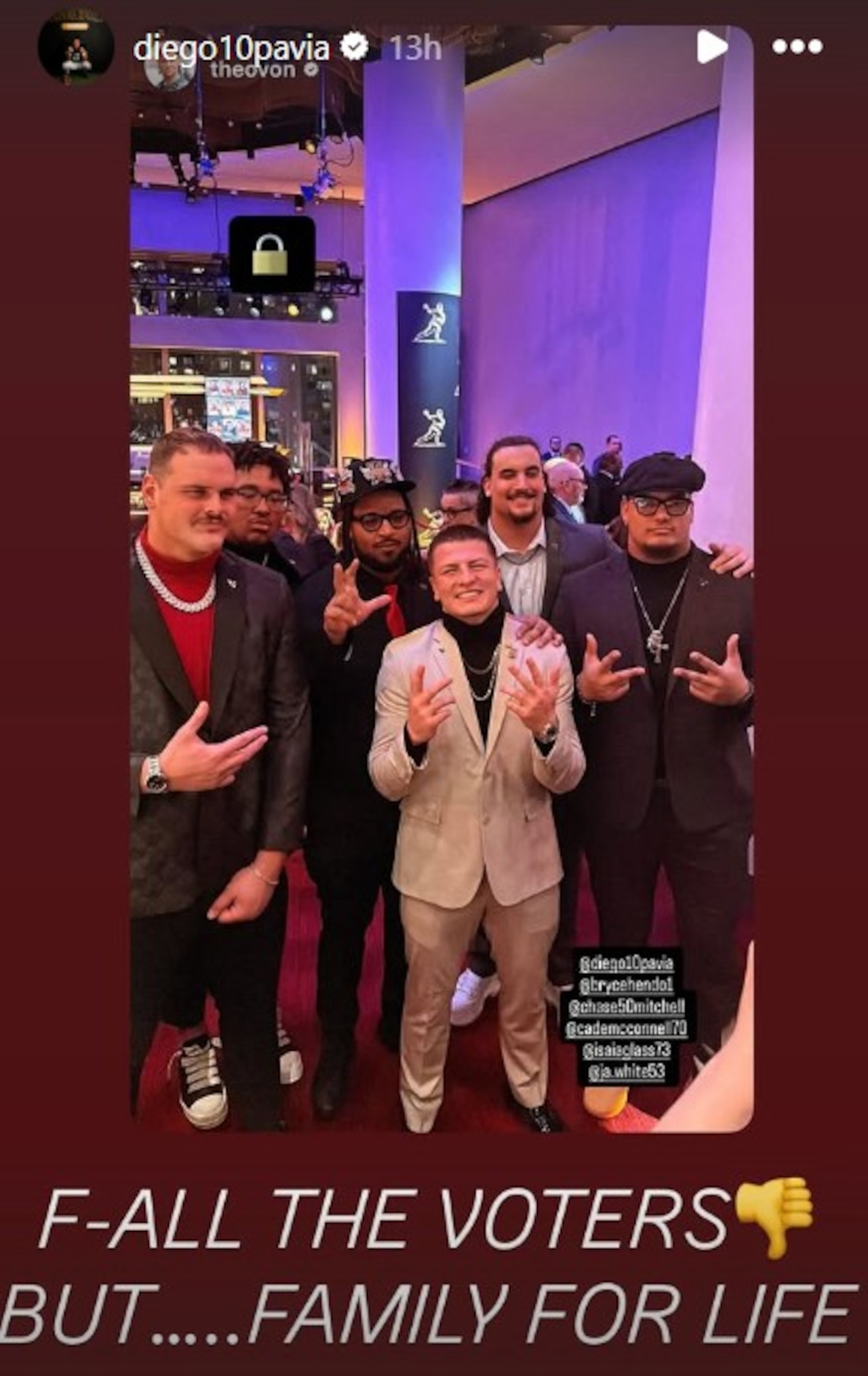 Diego Pavia's IG after Heisman Trophy