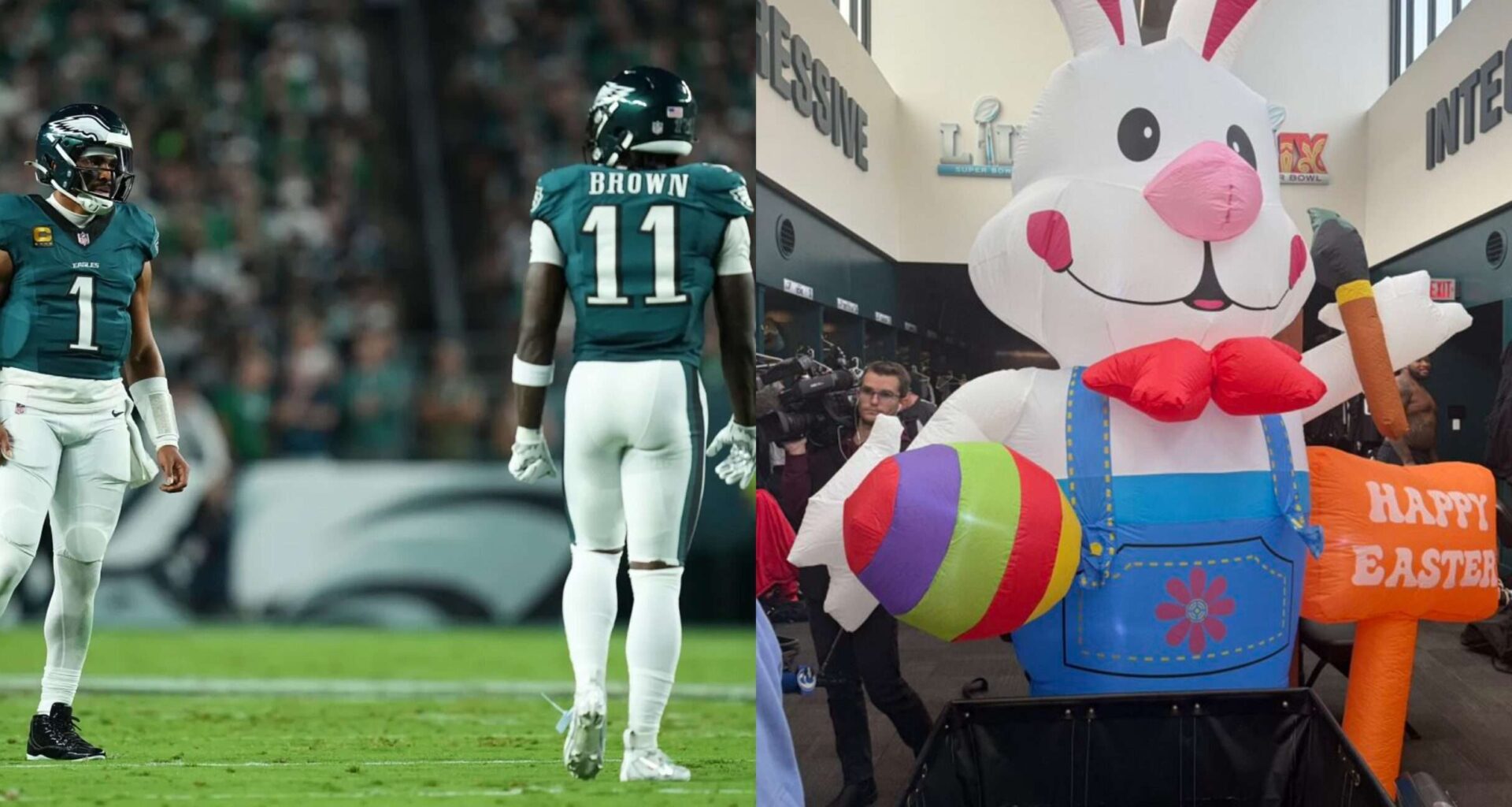 Eagles Brought A “Positivity Rabbit” To Help Boost Positivity In Locker Room