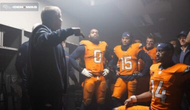 Broncos are winning plenty and celebrate with a disco ball, smoke machine and loud machine