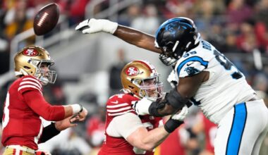 Panthers in NFC South driver’s seat for first time in Derrick Brown’s career