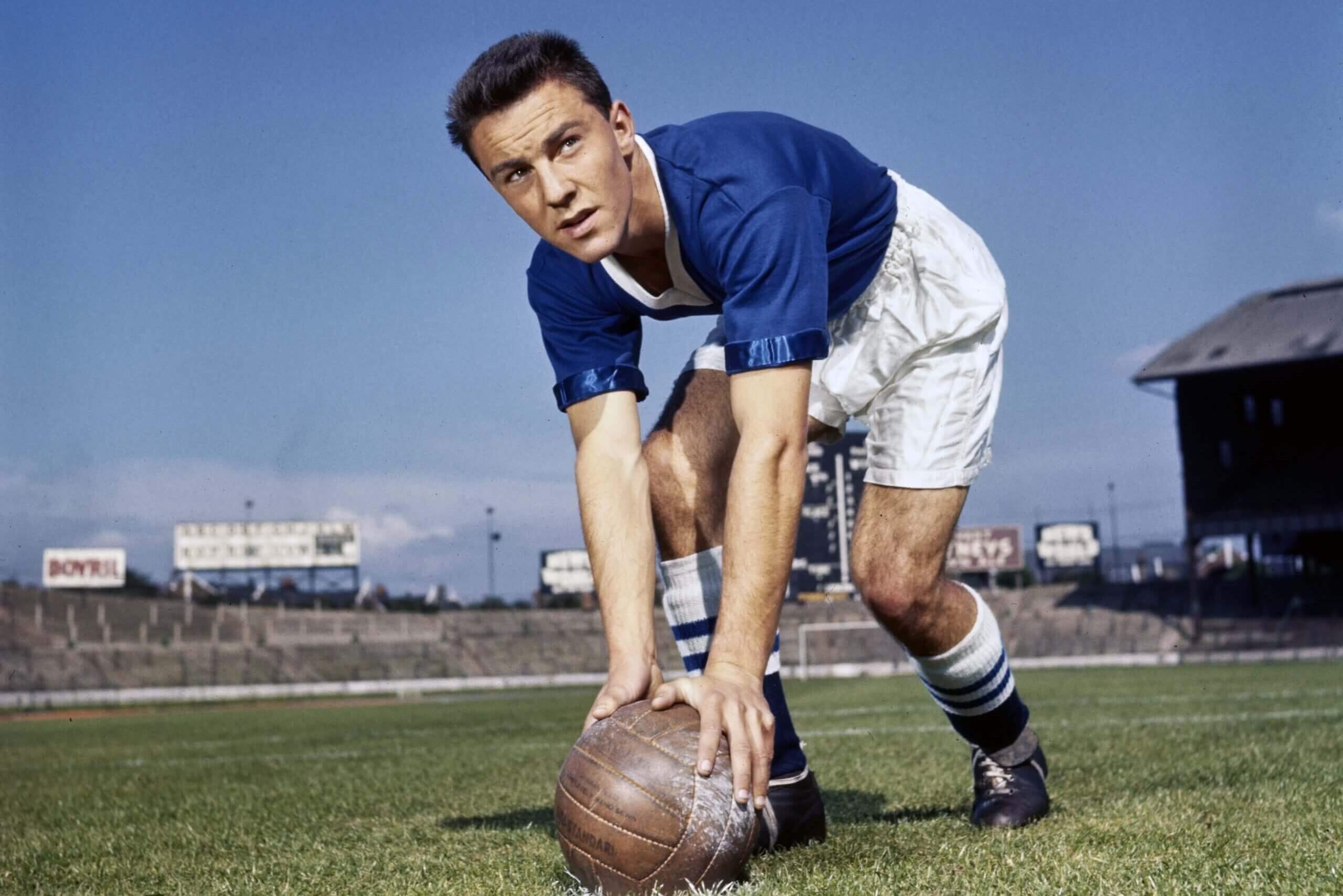Jimmy Greaves poses for a picture at Stamford Bridge in 1957
