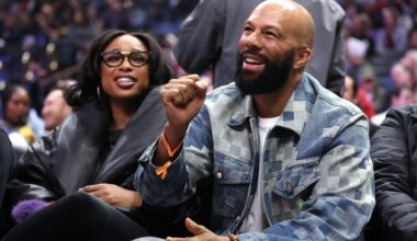 Common and Jennifer Hudson have a cozy NFL date night watching Bears win