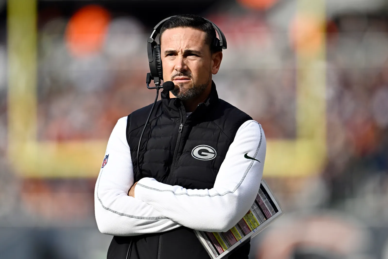 Green Bay Packers coach Matt Lafleur against Chicago Bears