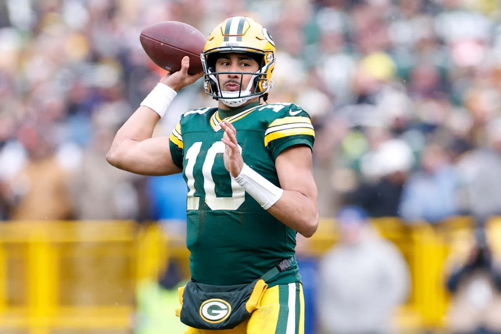 Green Bay Packers quarterback Jordan Love against Chicago Bears