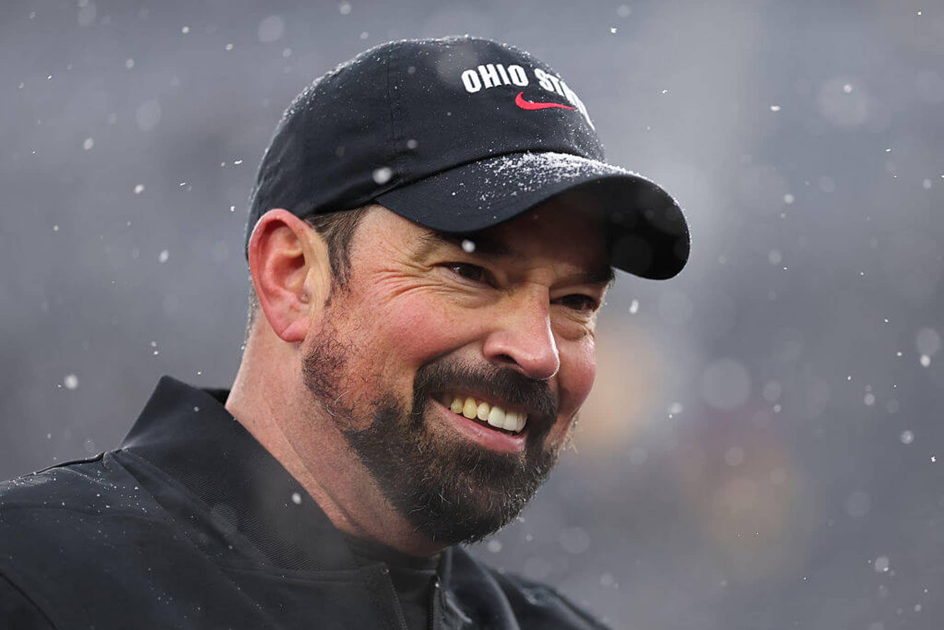 Ryan Day smiles after beating Michigan.