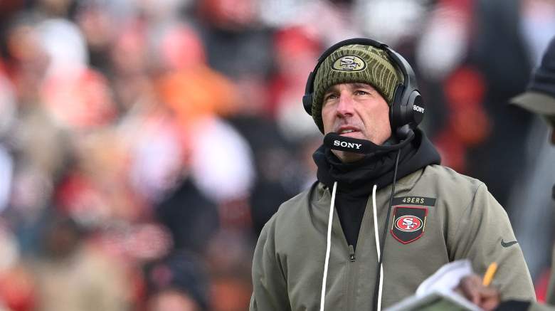 San Francisco coach Kyle Shanahan during an NFL game.