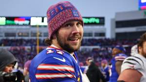 Bills quarterback Josh Allen has been compared to Drake Maye of the Patriots.