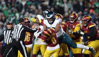 Eagles-Commanders brawl in fourth quarter results in 3 ejections
