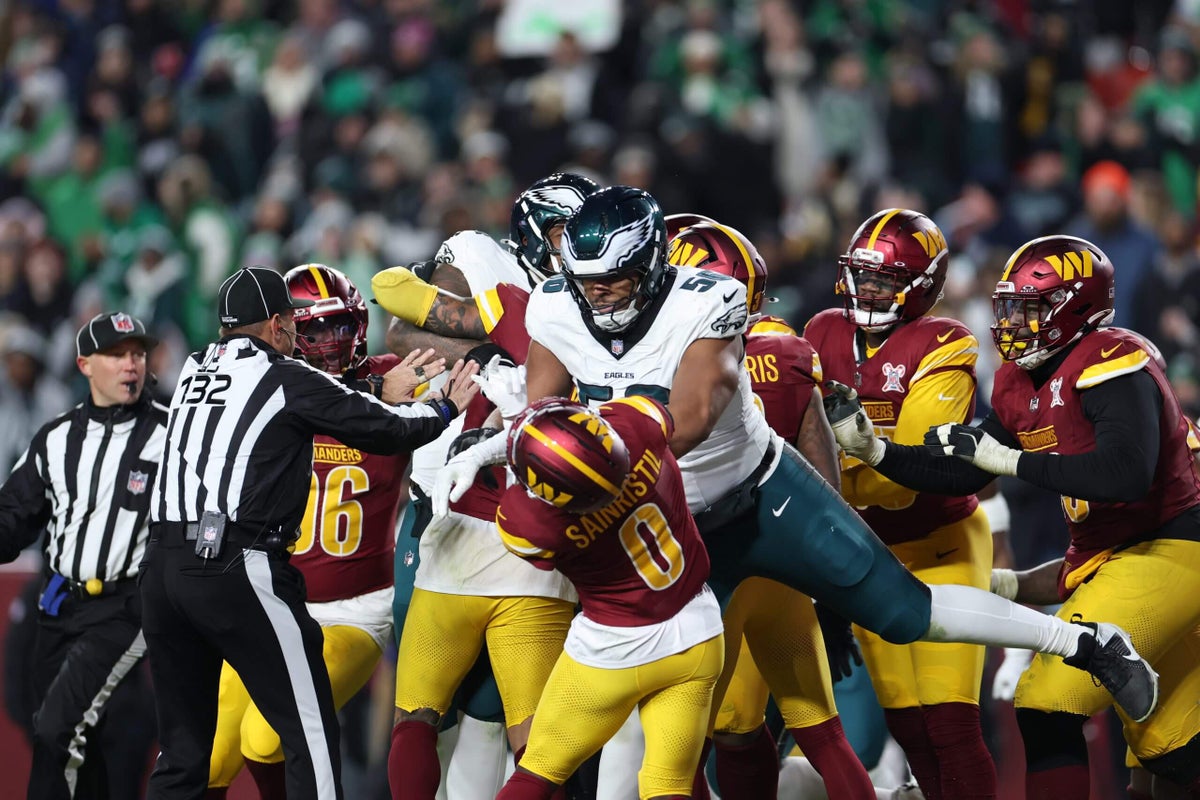 Eagles-Commanders brawl in fourth quarter results in 3 ejections