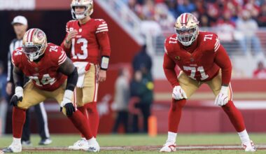 49ers offensive line hitting its stride during 5-game win streak