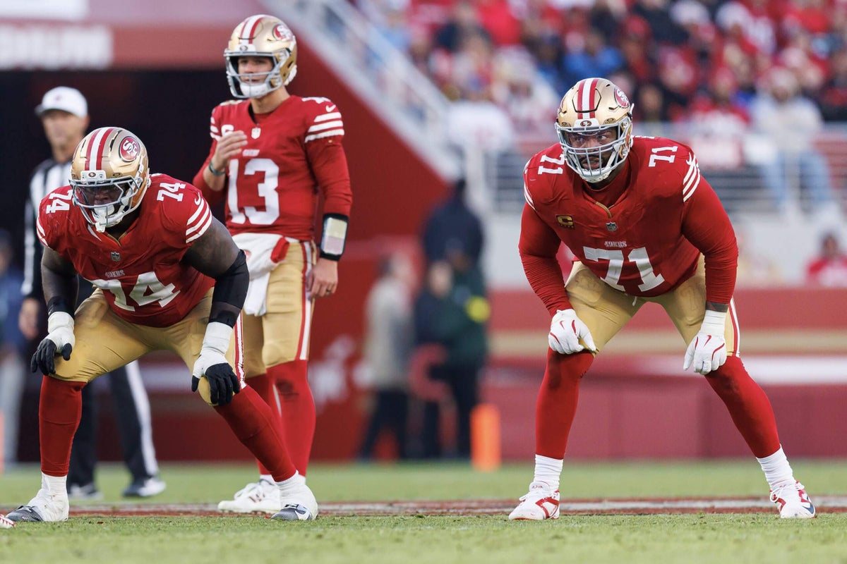 49ers offensive line hitting its stride during 5-game win streak