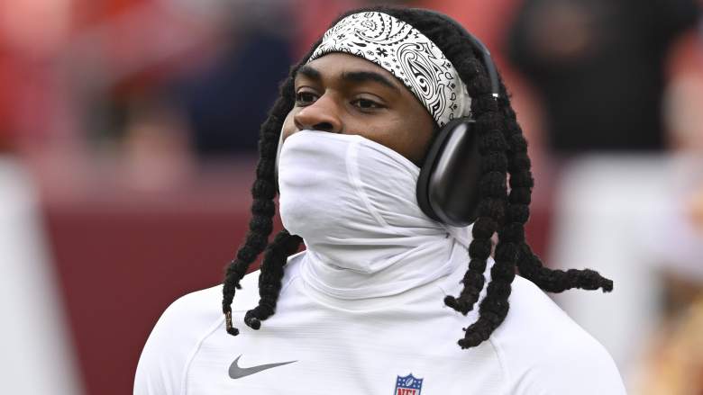 LANDOVER, MARYLAND - DECEMBER 25: Trevon Diggs #7 of the Dallas Cowboys looks on prior to a game against the Washington Commanders at Northwest Stadium on December 25, 2025 in Landover, Maryland. (Photo by Greg Fiume/Getty Images)
