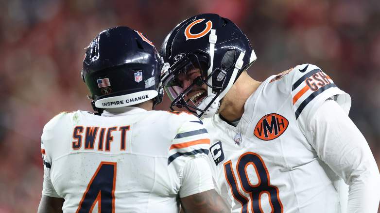 Bears QB Caleb Williams and RB D'Andre Swift