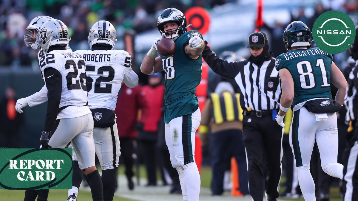 Eagles grades by position after dominating shutout over Raiders – NBC Sports Philadelphia