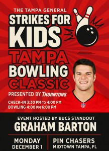 Tampa Bay Buccaneers’ Graham Barton Hosts Charity Bowling Bash for Local Kids at Pin Chasers Midtown