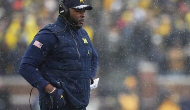 Ex-Michigan football coach Sherrone Moore detained by Saline police on potential charges, ESPN reports