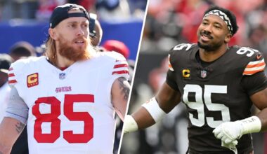 George Kittle’s hilarious request to Myles Garrett in 49ers’ win – NBC Sports Bay Area & California