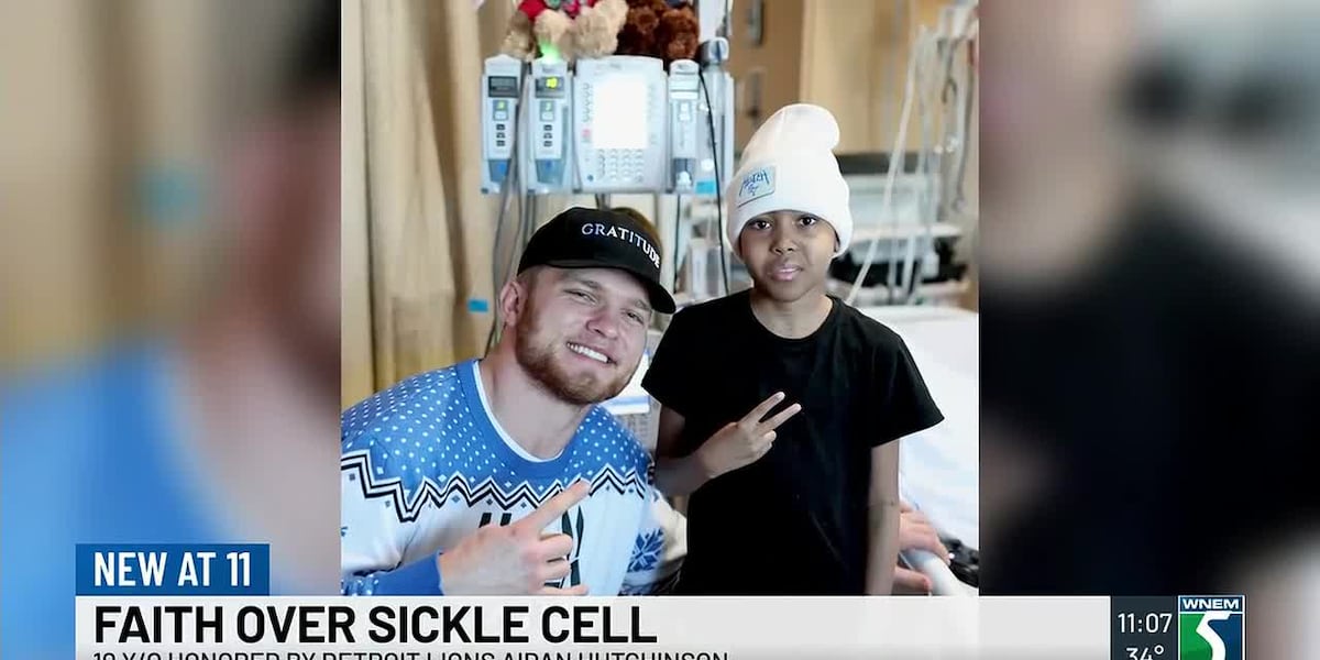Saginaw boy honored by Detroit Lions while fighting sickle cell anemia