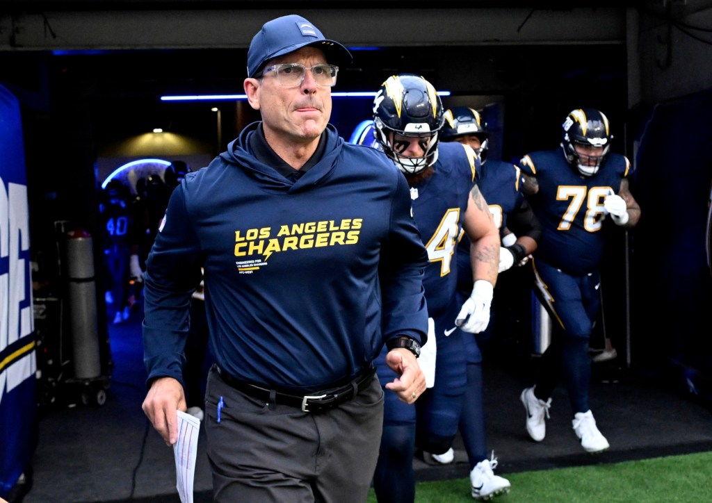 Jim Harbaugh's Chargers flex their physicality