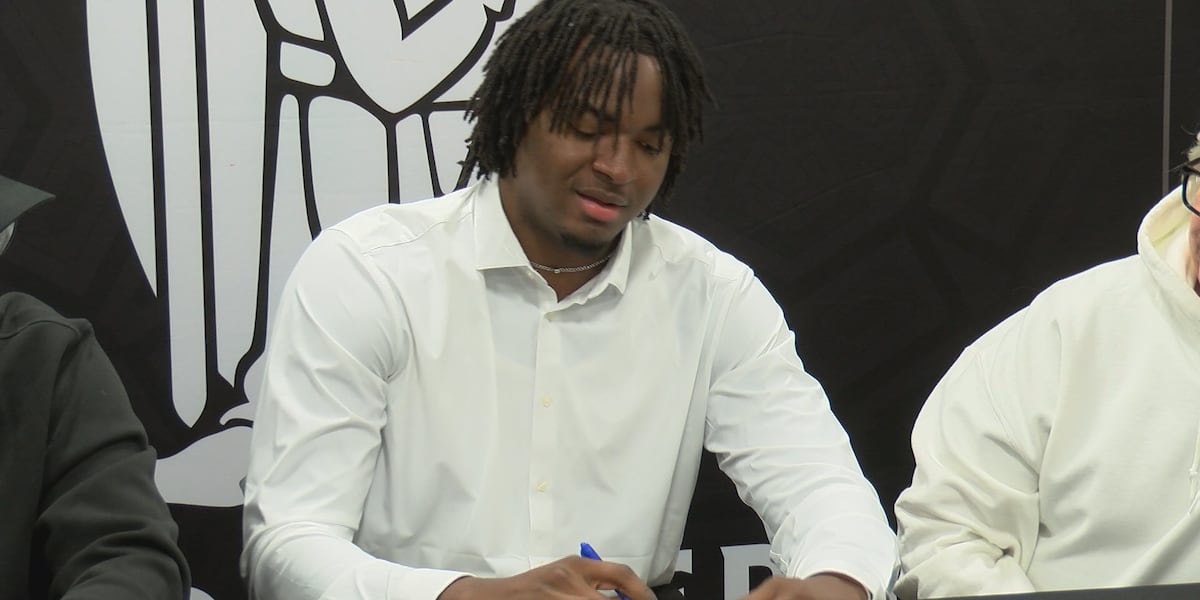 Bishop Luers football player, Jonas Muya signs with West Virginia