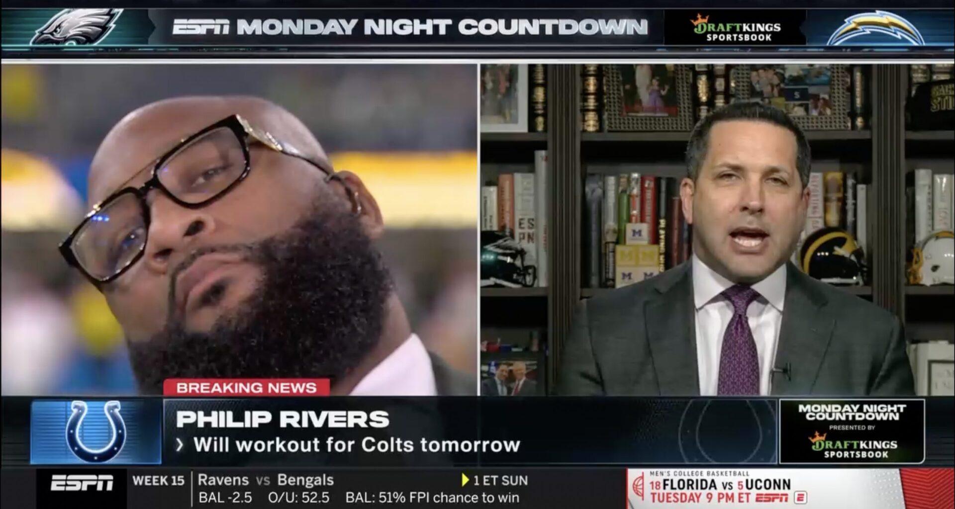 ESPN crew has hilarious reaction to insane Philip Rivers news