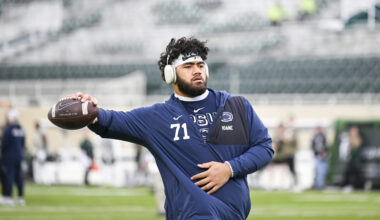 Penn State Football Offensive Lineman Vega Ioane Declares For NFL Draft