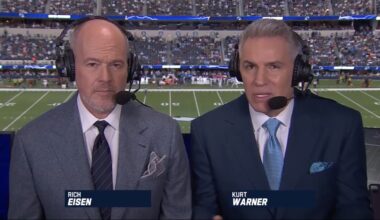 Rich Eisen calls out Kurt Warner announcer jinx
