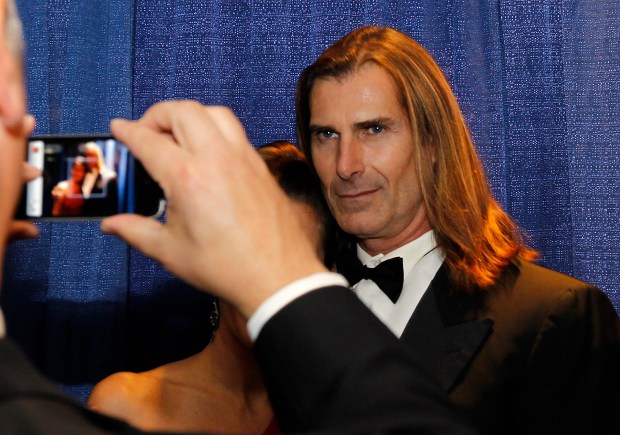 Actor Fabio poses for a photo at the National Italian American Foundation's annual gala in Washington, Saturday, Oct. 29, 2011. (AP Photo/Ann Heisenfelt)