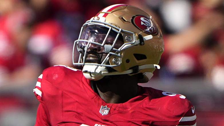 San Francisco 49ers edge rusher Sam Okuayinonu. Exclusive Rights Free Agents