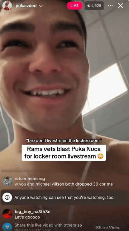 Rams Puka Nacua live stream