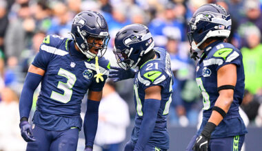 Seattle Seahawks Nick Emmanwori Devon Witherspoon Coby Bryant celebration Colts 2025...